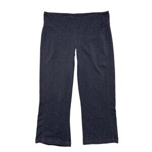 ATHLETA Kickbooty Gray Crop Straight Leg Workout Pants Size Small #819277